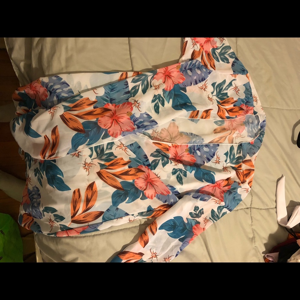 Bathing suit cover up floral